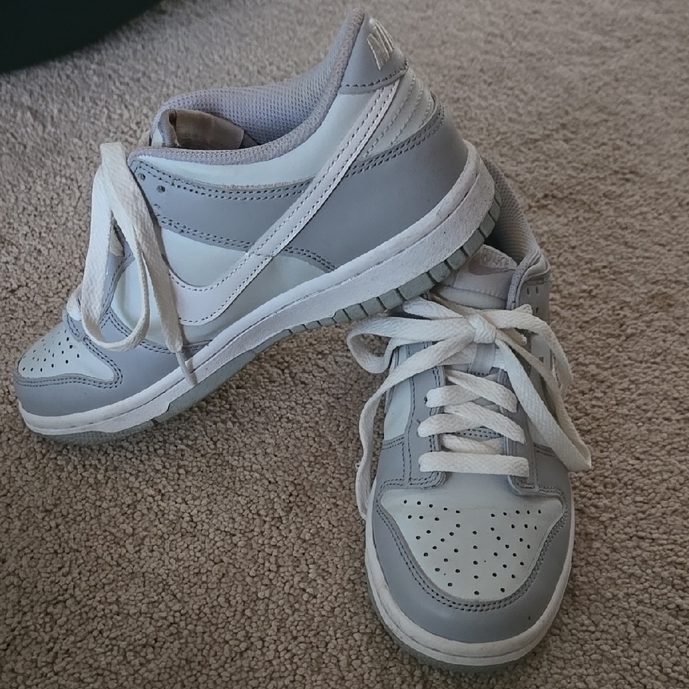 Gray and White Sneakers
